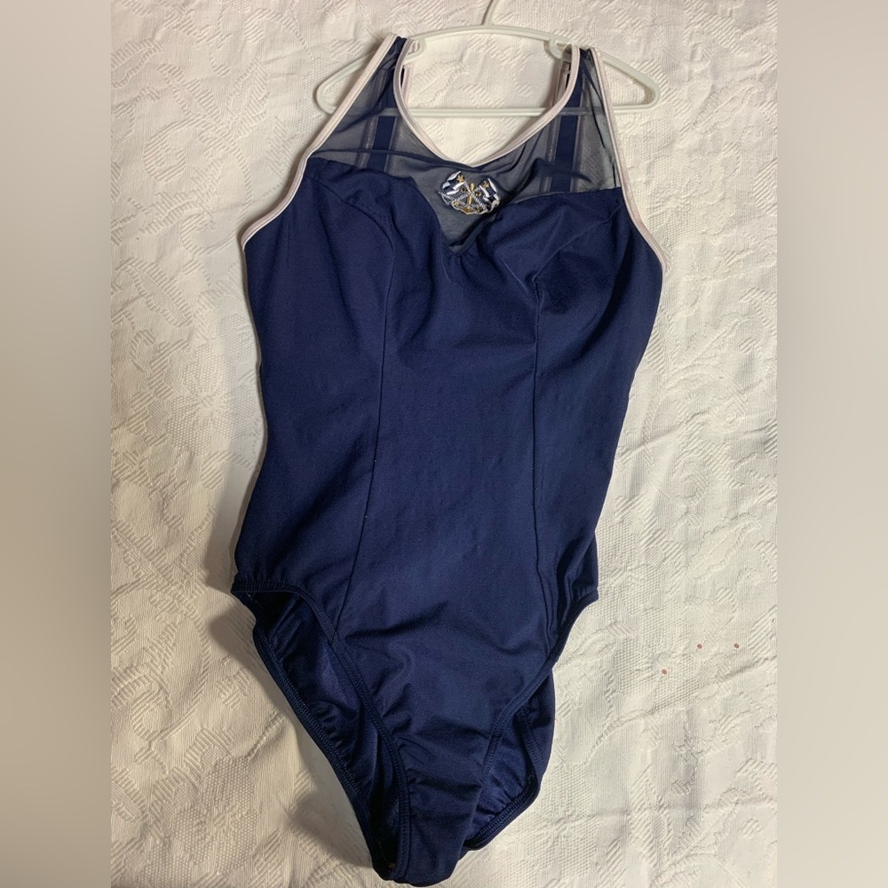 Women’s blue one piece bathing suit
